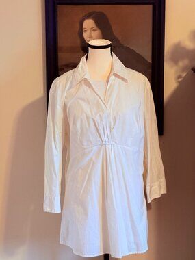 White Cotton Rider's Blouse, Large